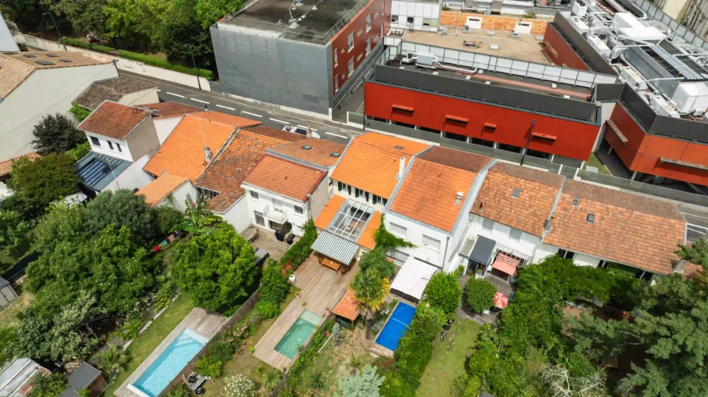 Maison de ville Bordeaux plan extérieur jardin - Princz de la Chapelle