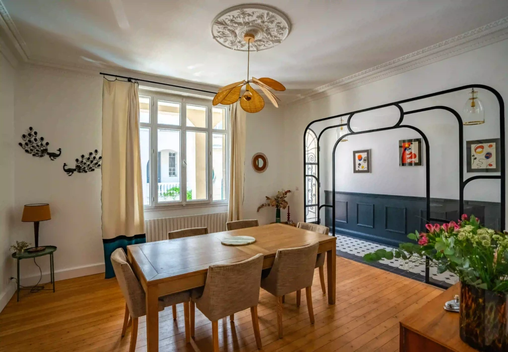 Maison de ville restauration Bordeaux salle à manger - Princz de la Chapelle