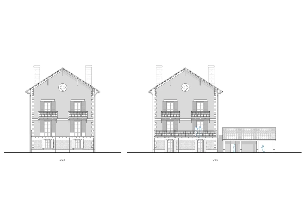 Restauration et extension en Gironde façade Est - Princz de la Chapelle