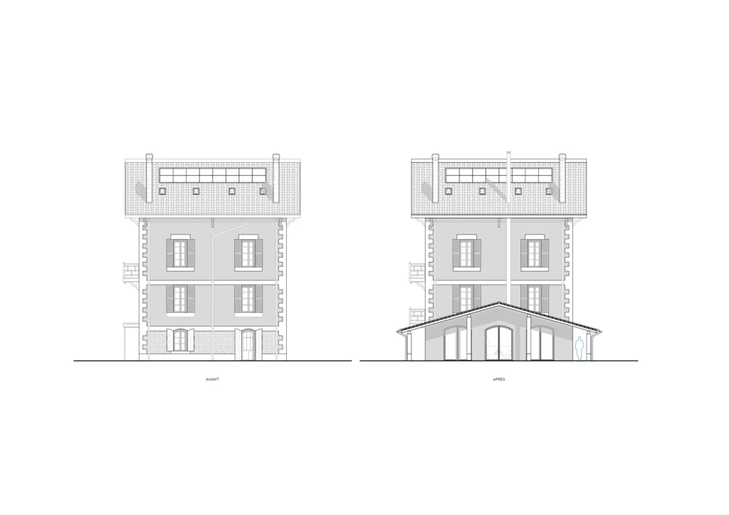 Restauration et extension en Gironde façade sud - Princz de la Chapelle