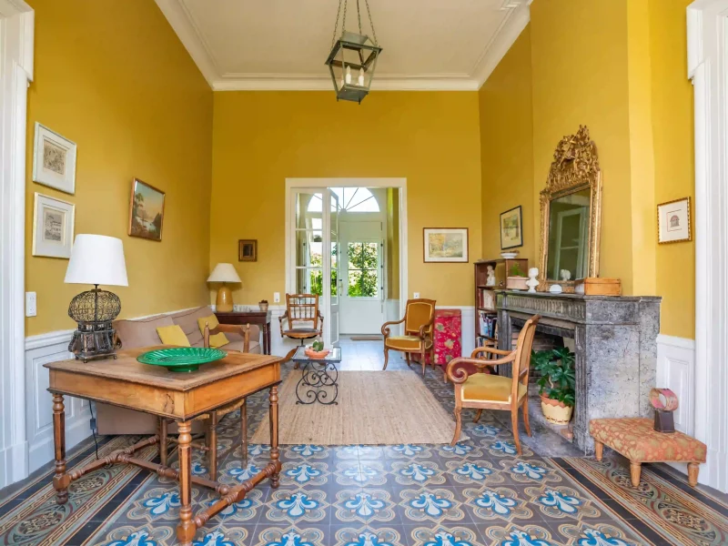 Château de Barbazan restauration salon - Princz de la Chapelle