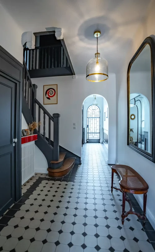 Maison de ville restauration Bordeaux entrée - Princz de la Chapelle