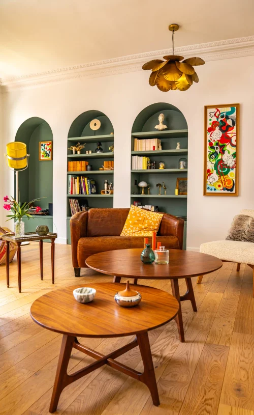 Maison de ville restauration Bordeaux salon - Princz de la Chapelle