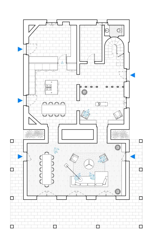 Restauration et extension en Gironde plan RDC - Princz de la Chapelle